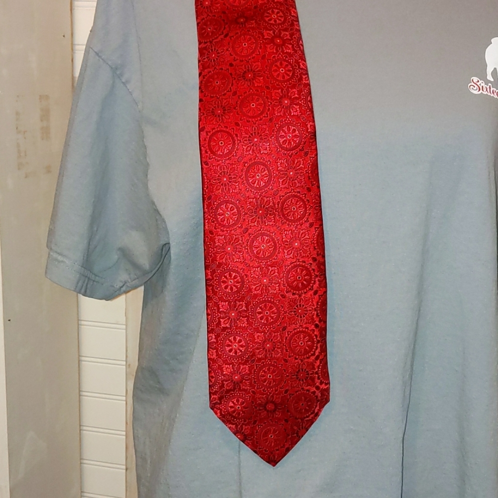 Target Red Silk Necktie
